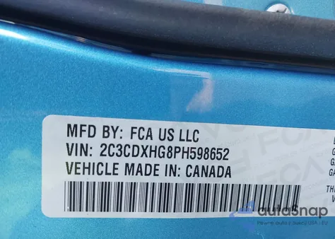 2023 Dodge Charger Gt z USA, uszkodzony, nr VIN 2C3CDXHG8PH598652